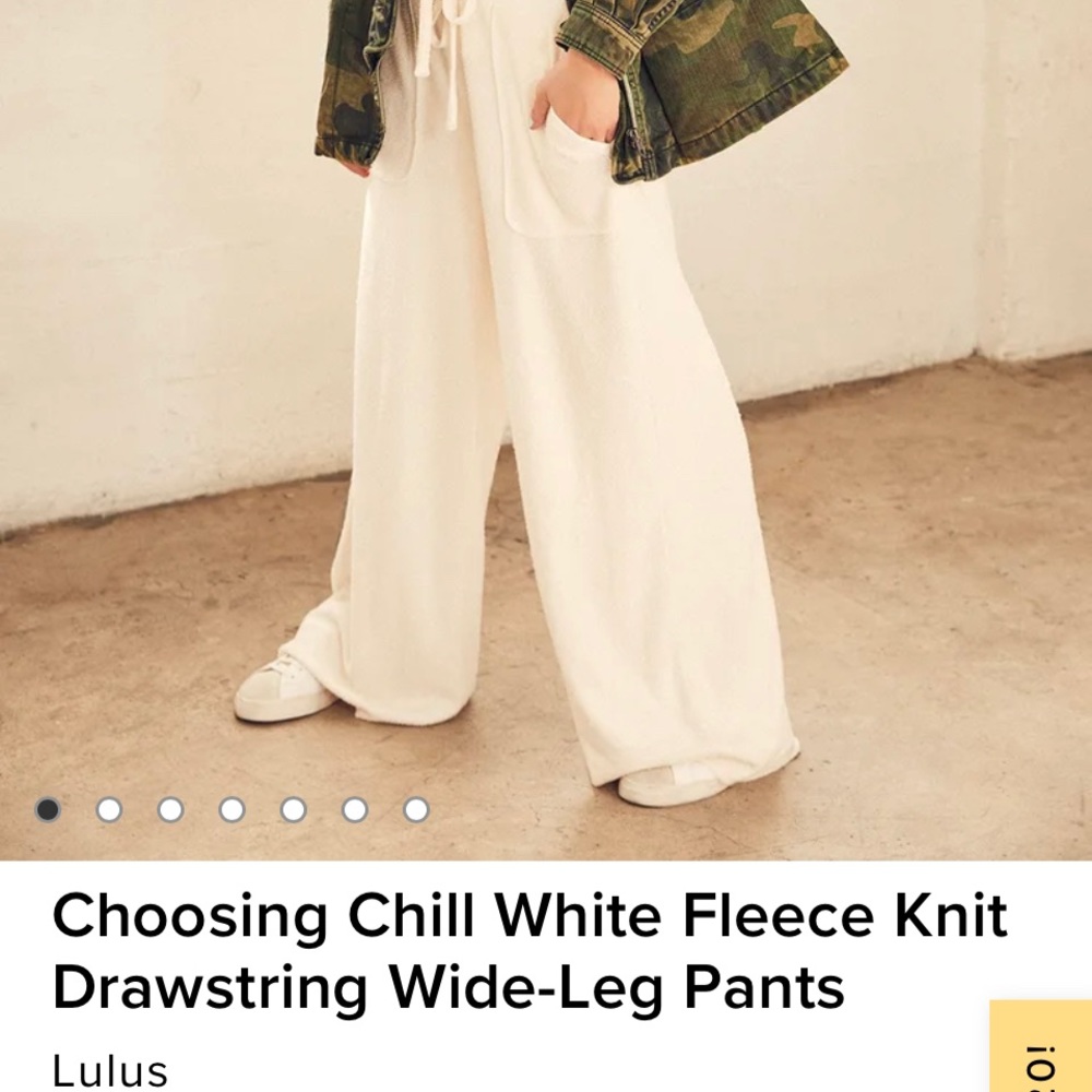 Lulus Drawstring Wideleg Sweatpants